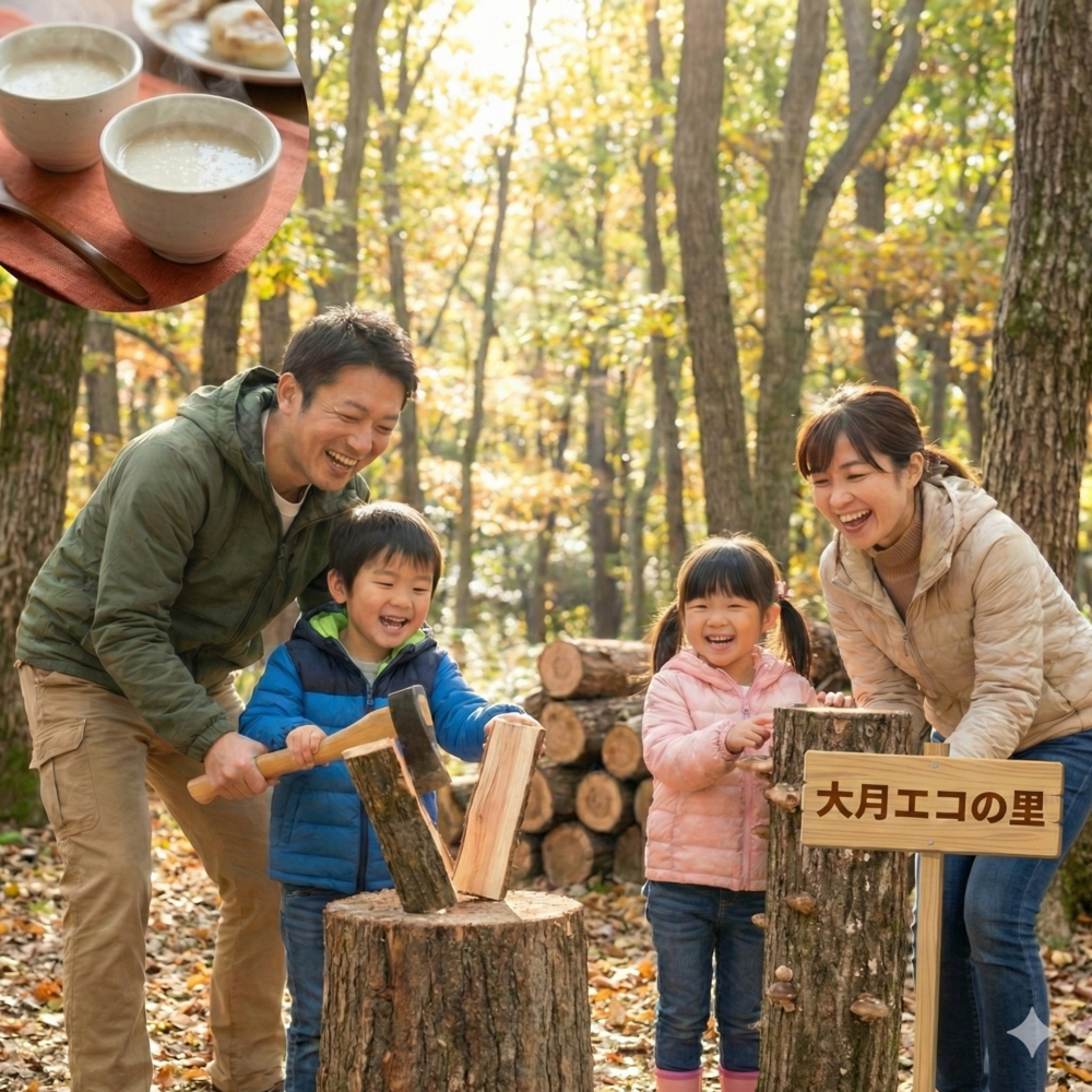 自分で植える！割る！冬の森の「おいしい」体験会